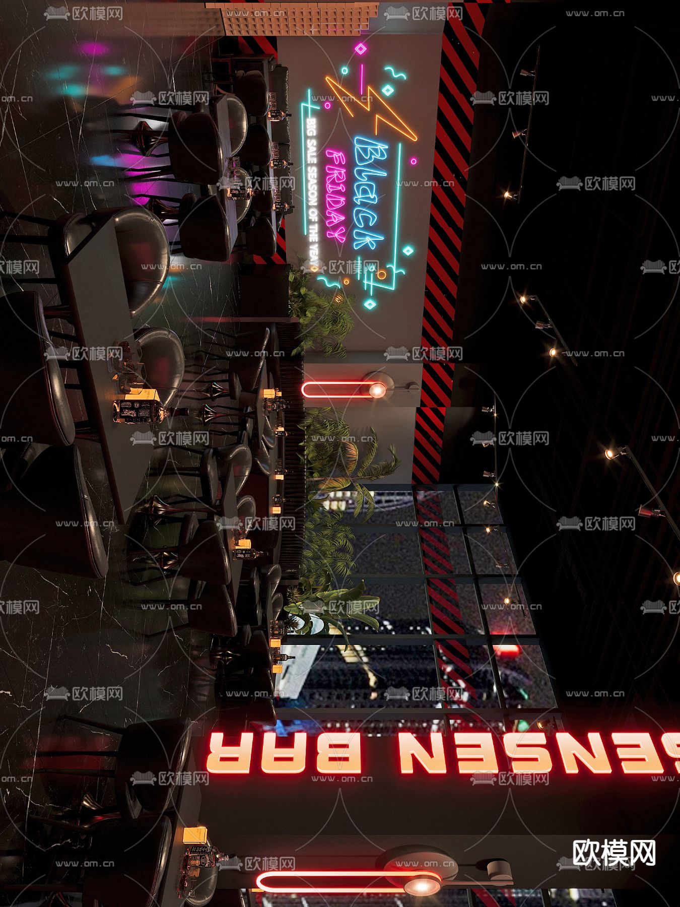 酒吧 清吧 夜总会3d模型下载（渲染图3）