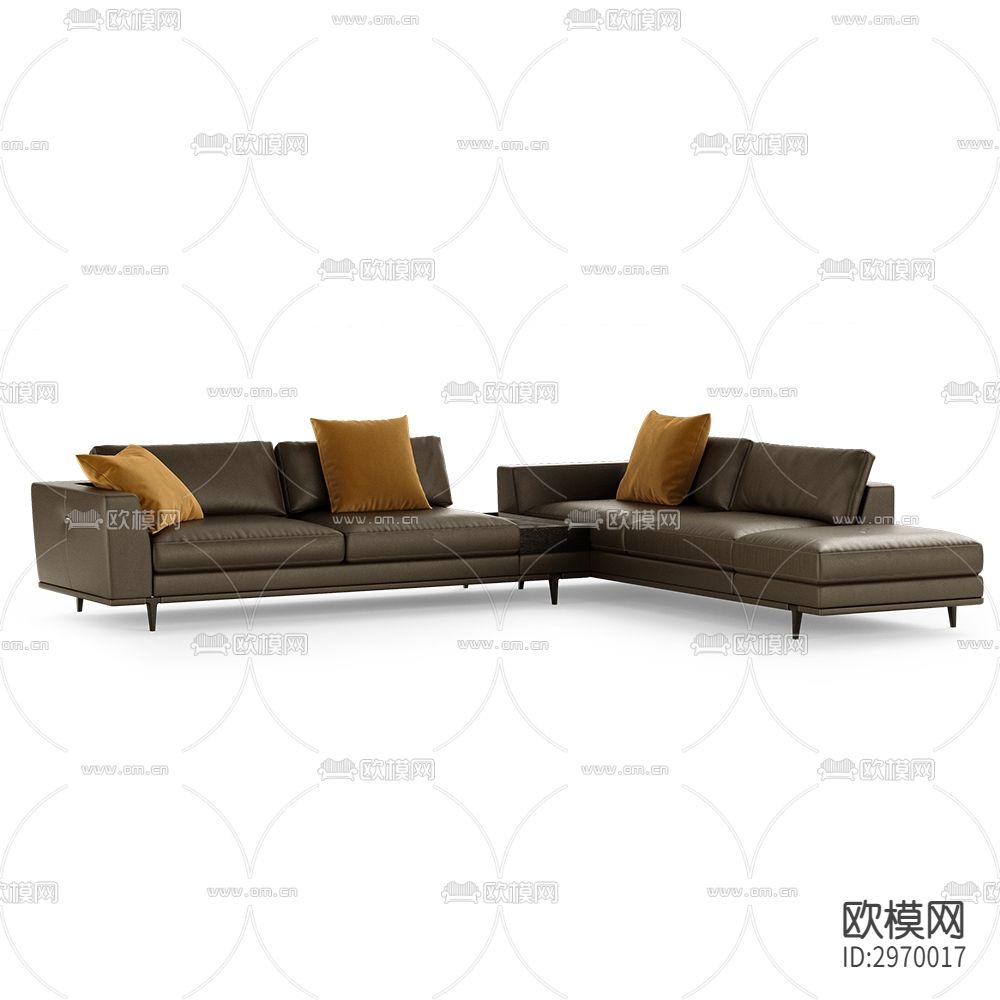 转角沙发下载（渲染图1）