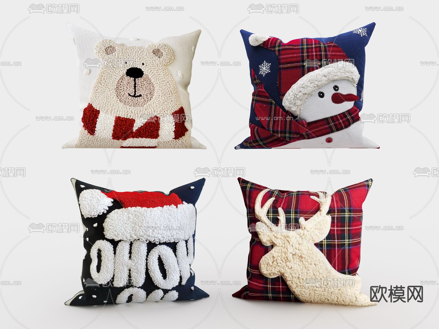 卡通抱枕 靠枕 枕头3d模型下载