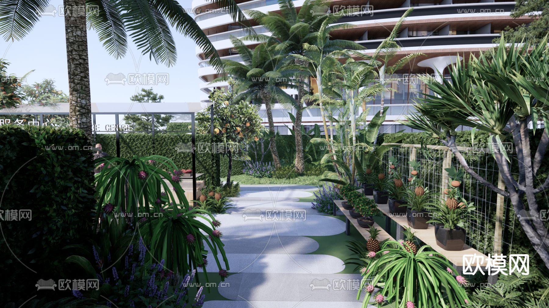 果园 花园 水果园su模型下载（渲染图2）