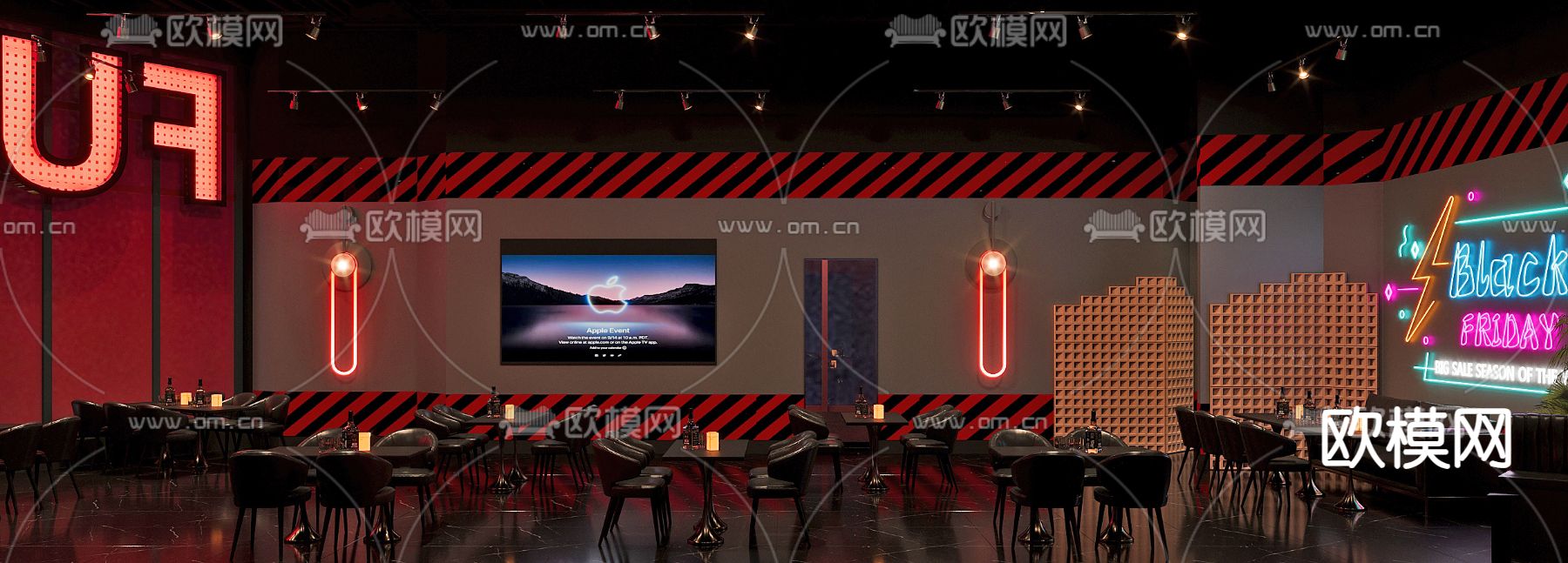 酒吧 清吧 夜总会3d模型下载（渲染图4）