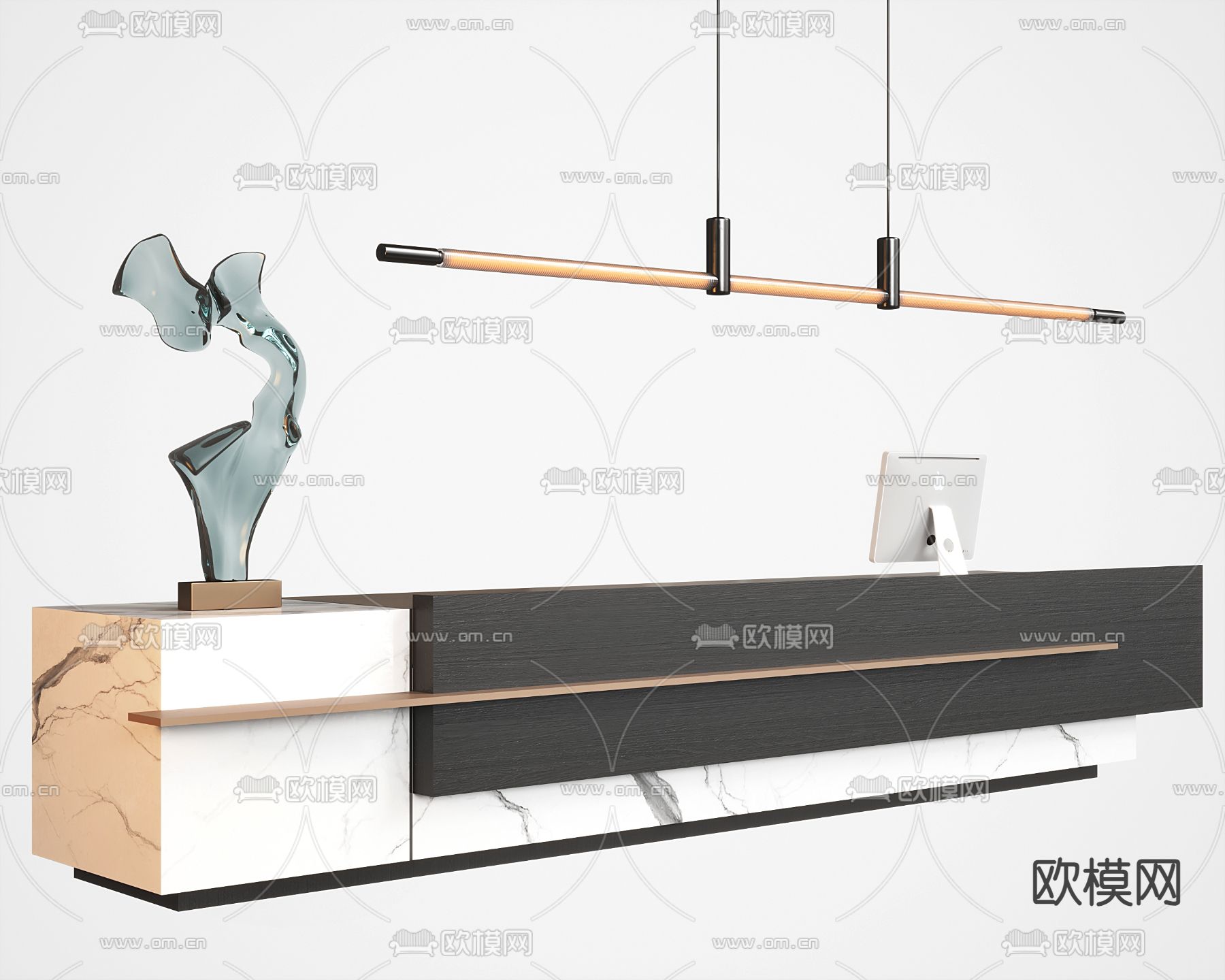 前台 接待台 接待台 咨询台 收银台3d模型下载