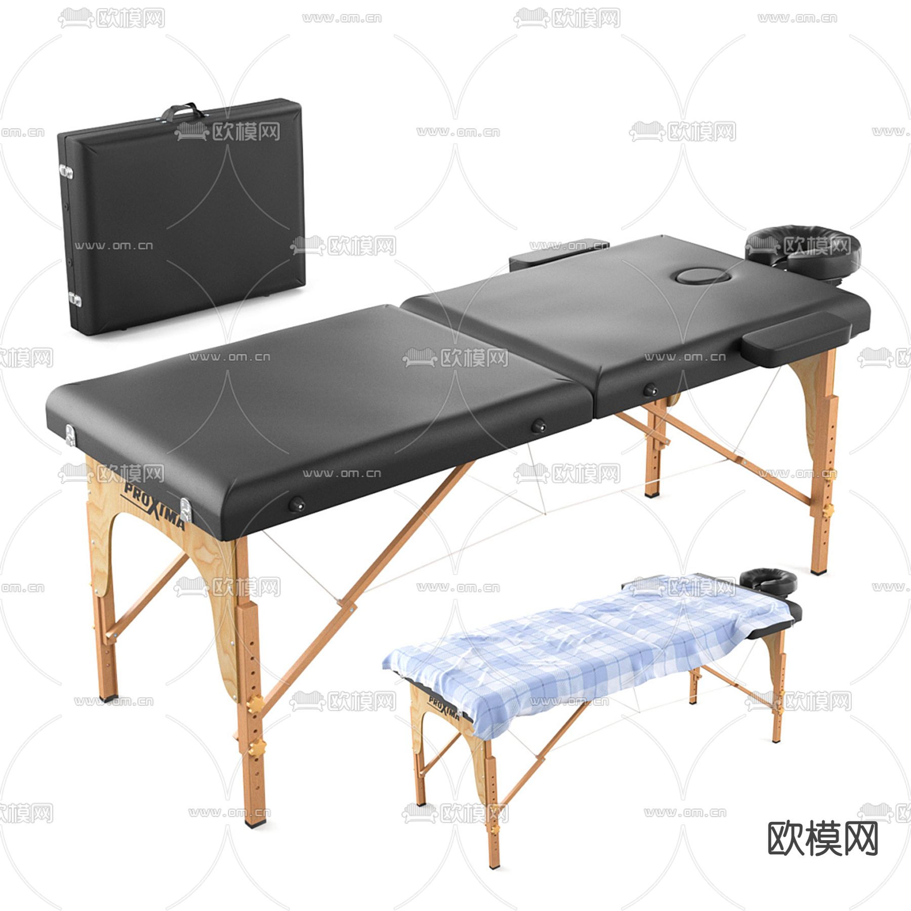 折叠床 按摩床3d模型下载