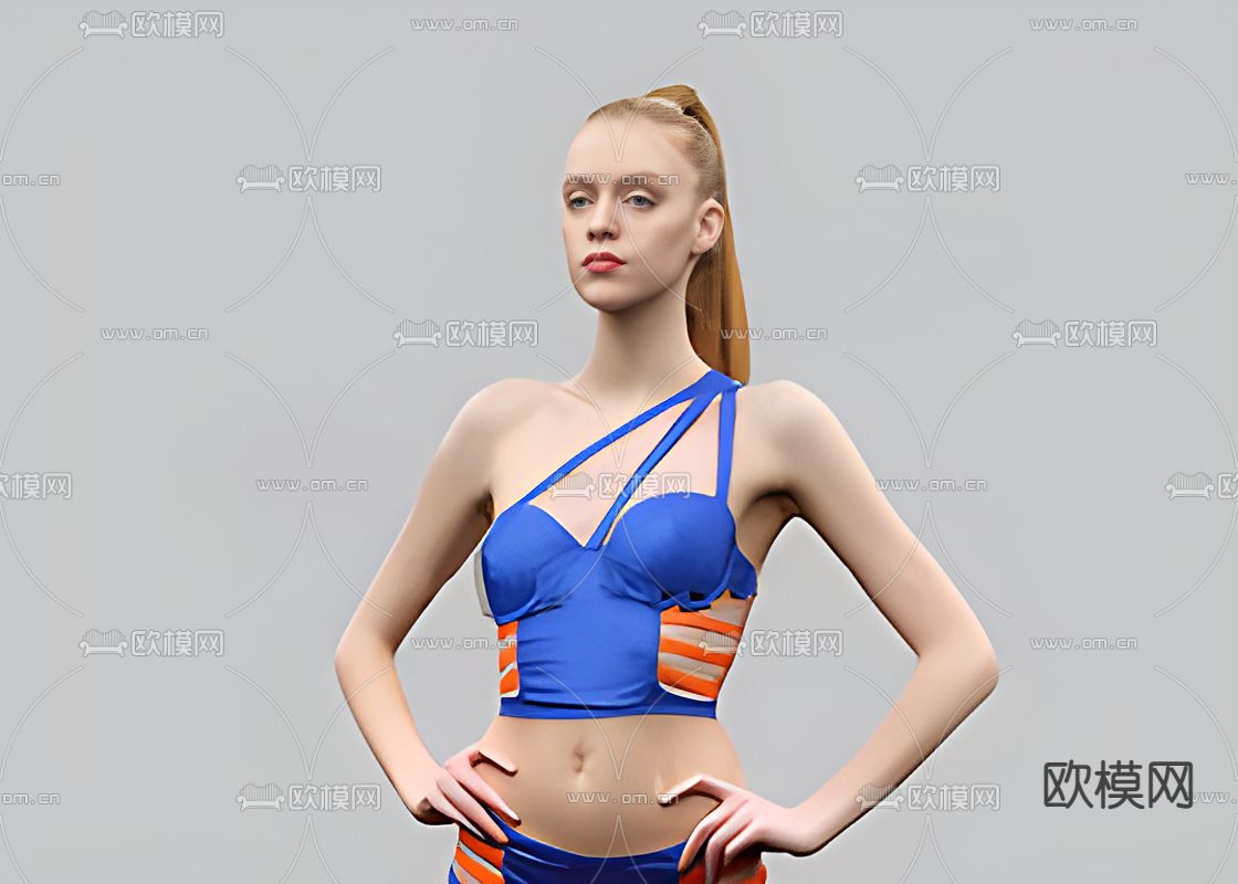 泳装美女 女人 女性 人物3d模型下载