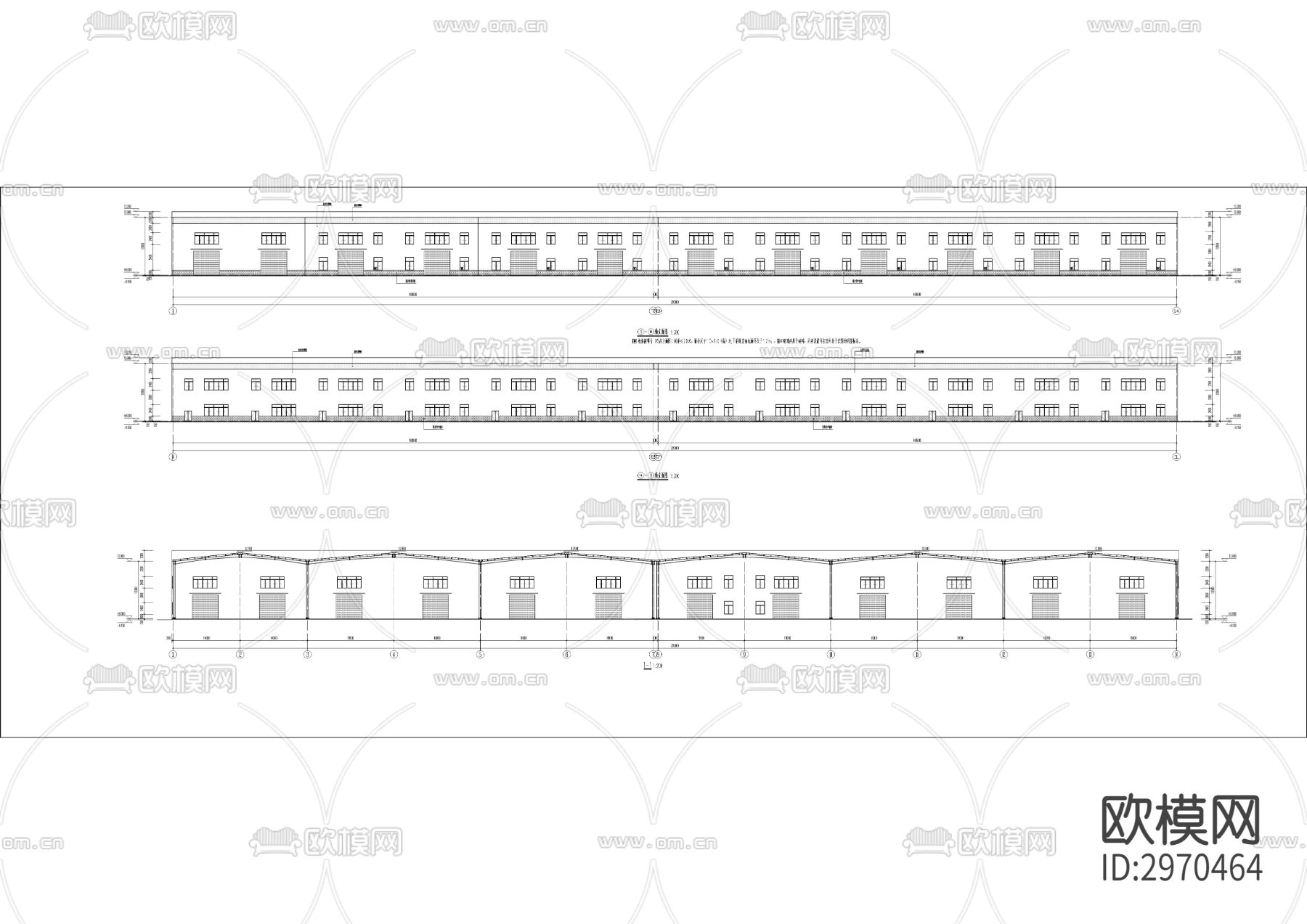 再生资源分拣中心项目cad施工图下载（渲染图2）