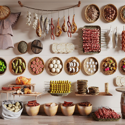  食物 美食su模型 