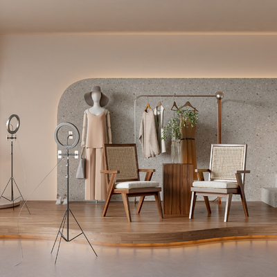  现代直播间su模型 