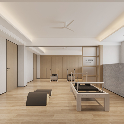  普拉提 瑜咖室su模型 