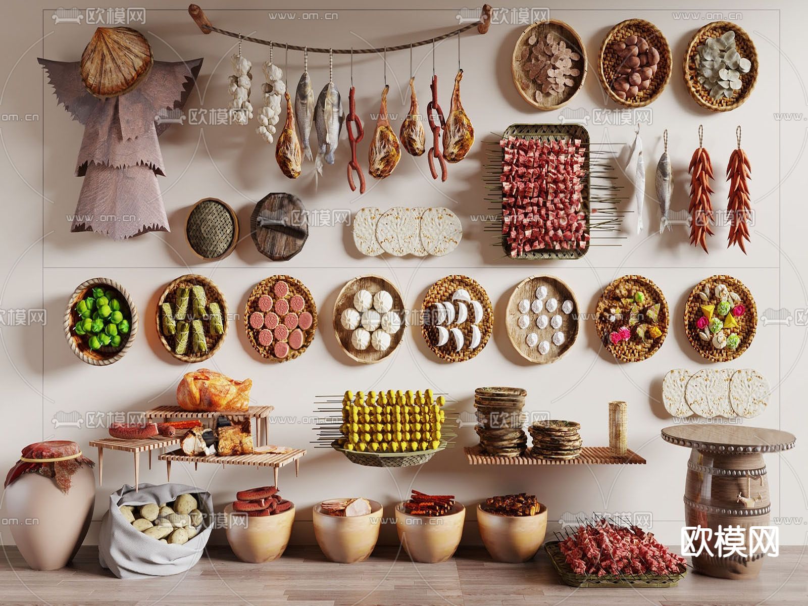 食物 美食su模型下载（渲染图2）