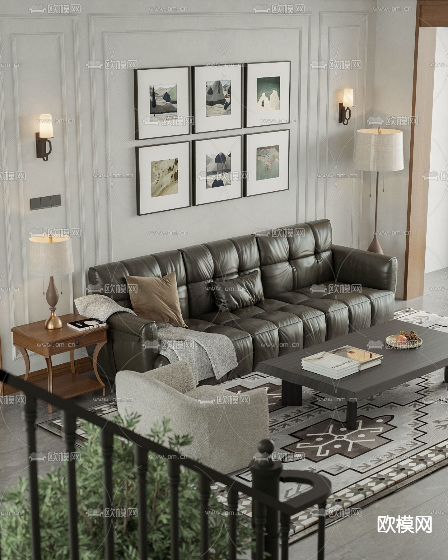 南洋风沙发 软体沙发3d模型下载