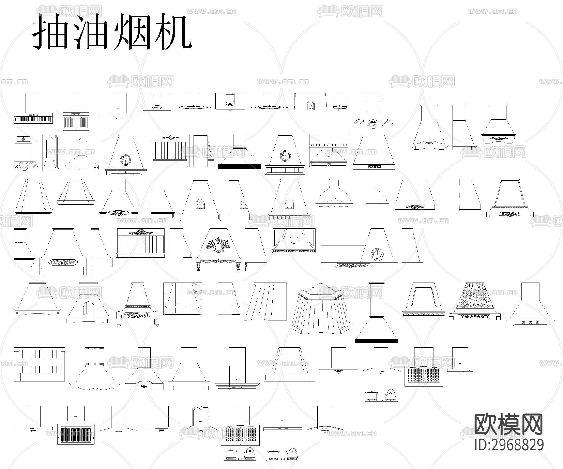 最新家用设备图块大全cad图库下载（渲染图1）