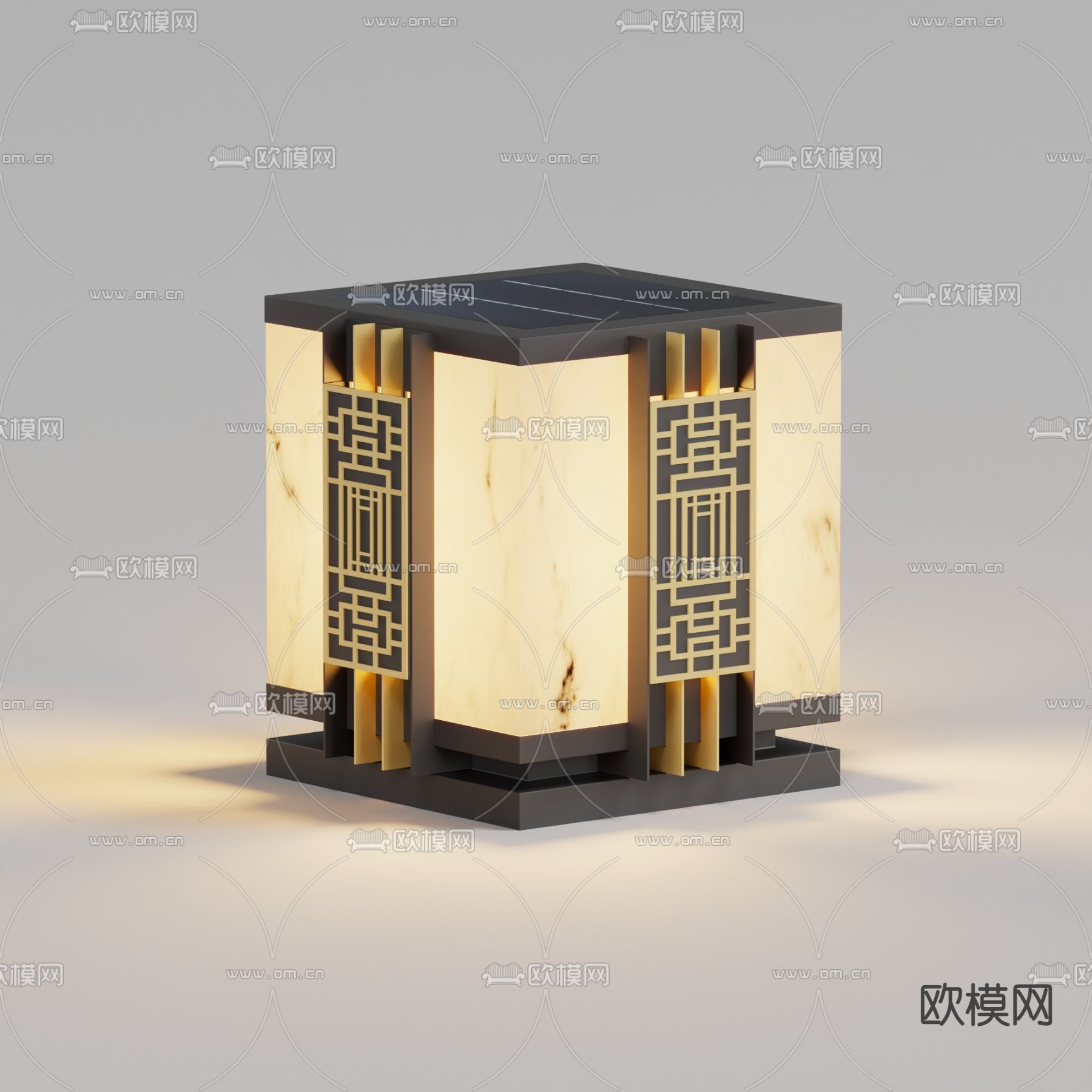 户外灯 草坪灯 路灯3d模型下载（渲染图1）