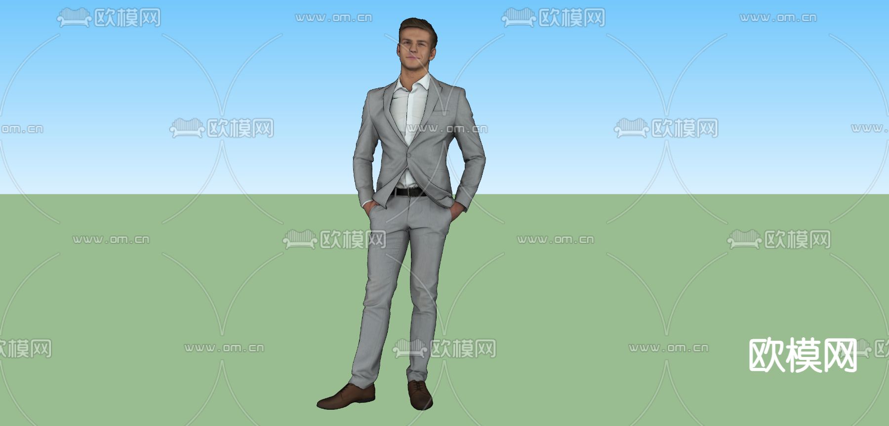 男人人物su模型下载（渲染图1）