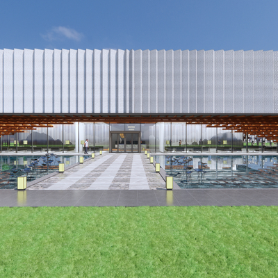  售楼处建筑su模型 