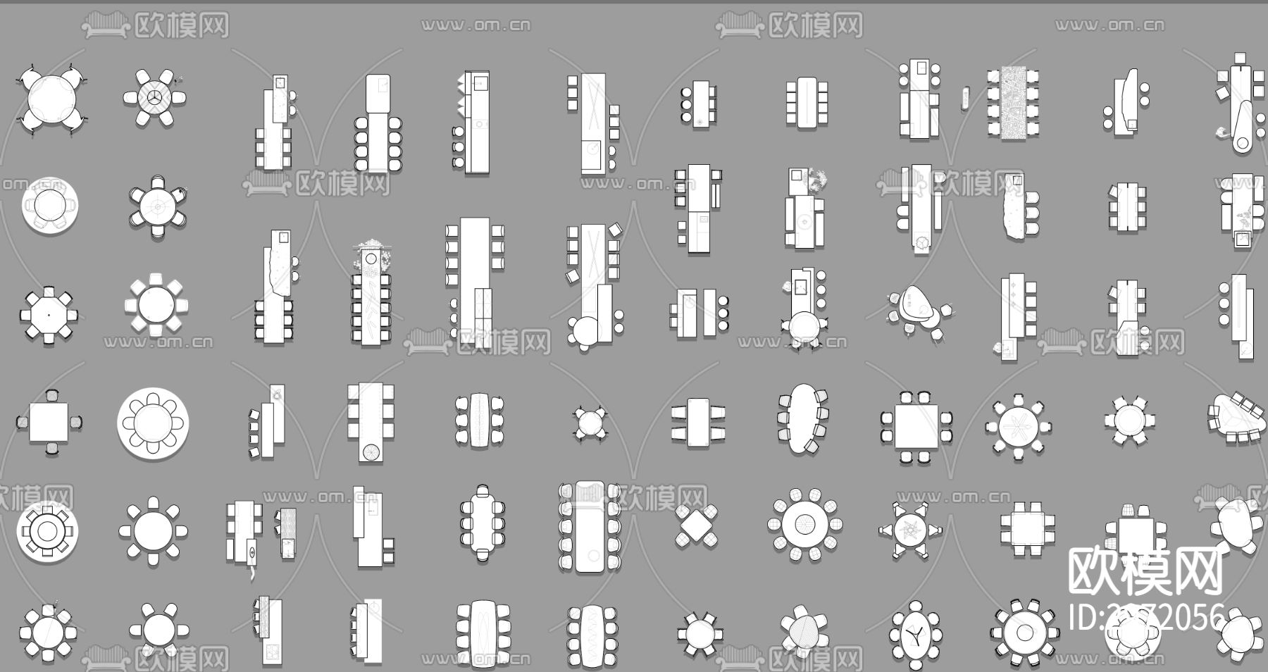 餐厅餐椅 吧台cad图库下载（渲染图2）