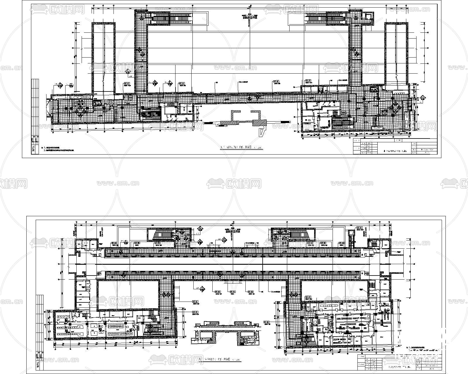 地铁站 通道 出入口 站台 站厅cad施工图下载（渲染图10）