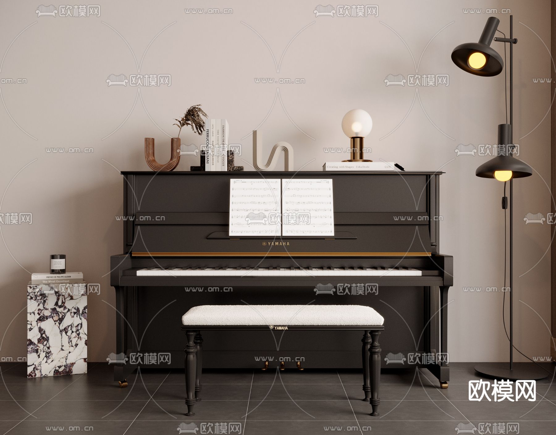 钢琴3d模型下载