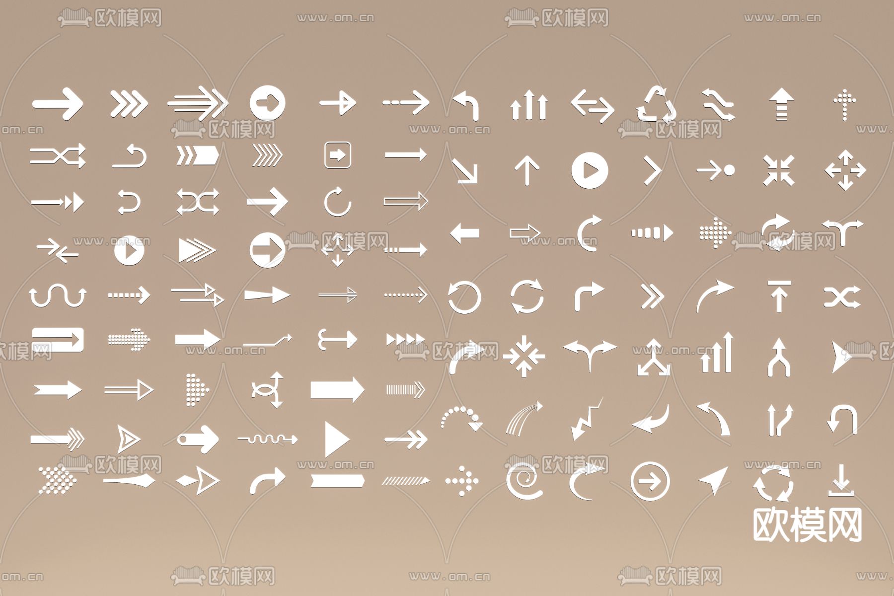 箭头指示 图标su模型下载（渲染图1）