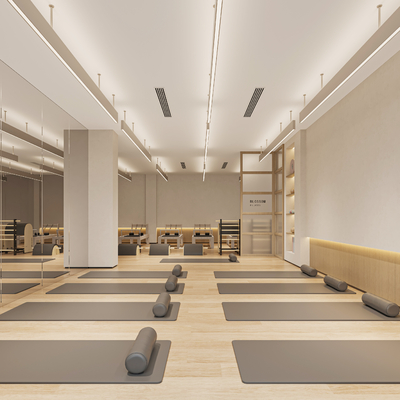  普拉提瑜咖馆su模型 