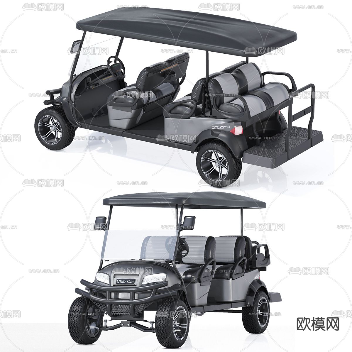 观光车 高尔夫球车3d模型下载