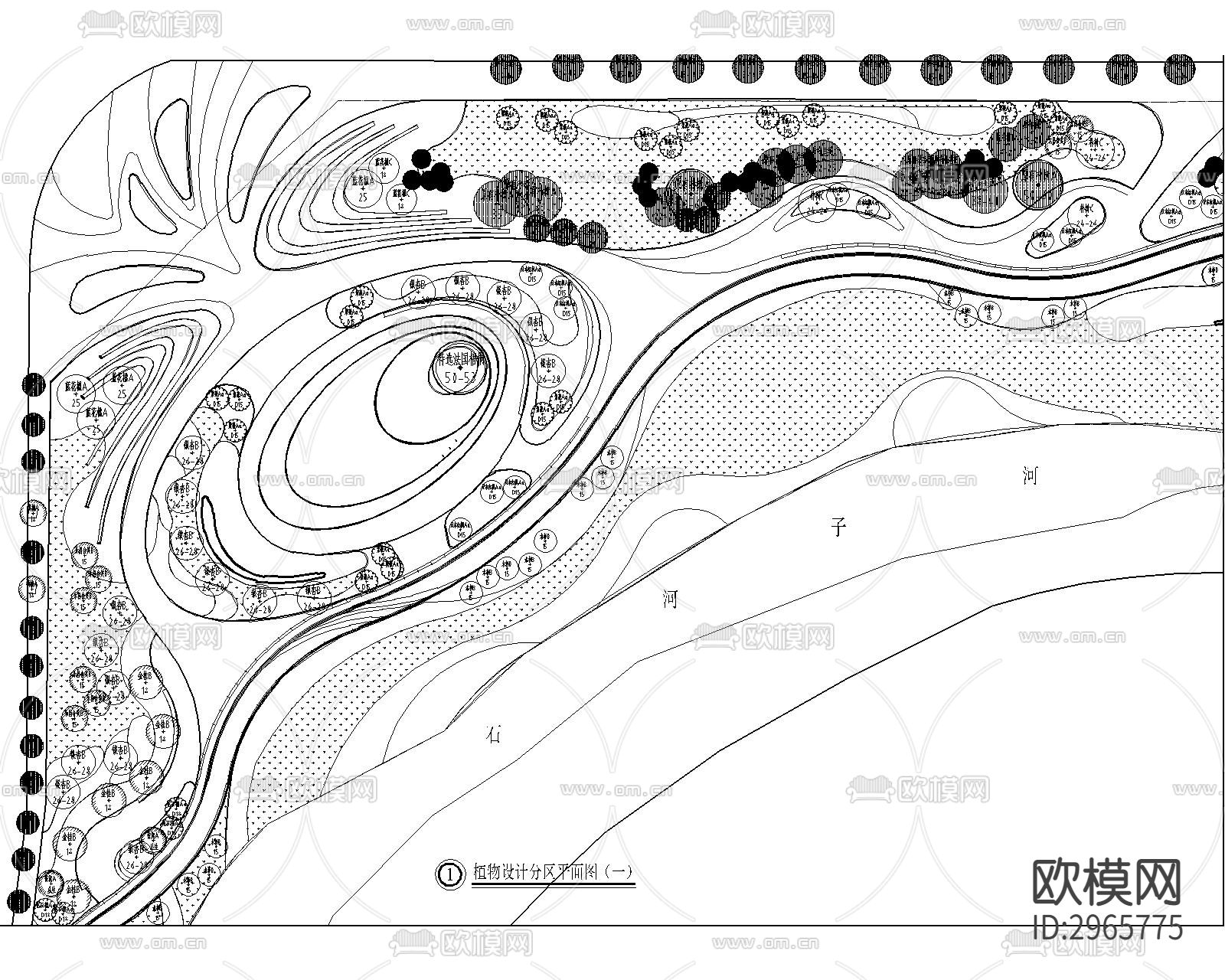 口袋公园cad施工图下载（渲染图3）