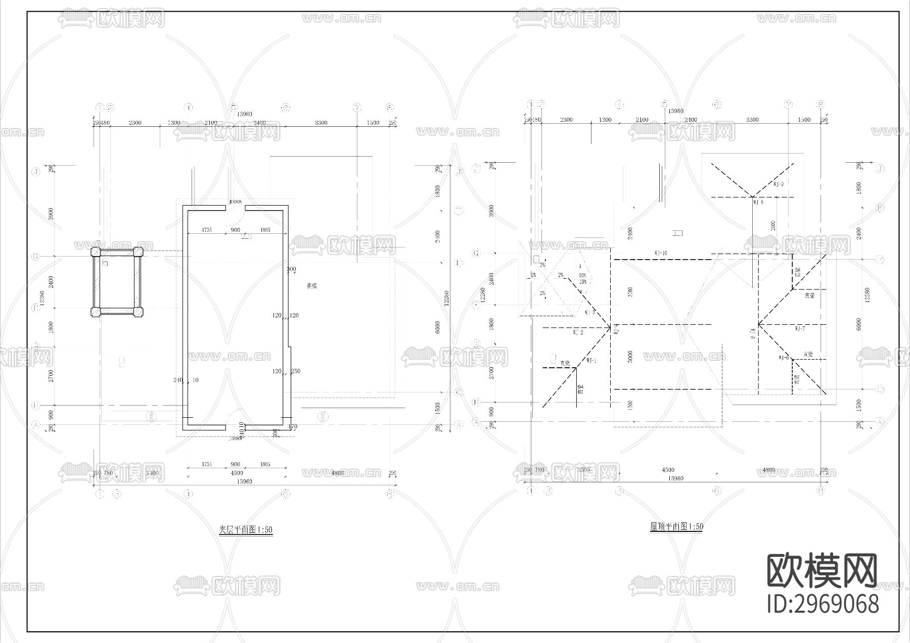 欧式别墅建筑cad施工图下载（渲染图1）