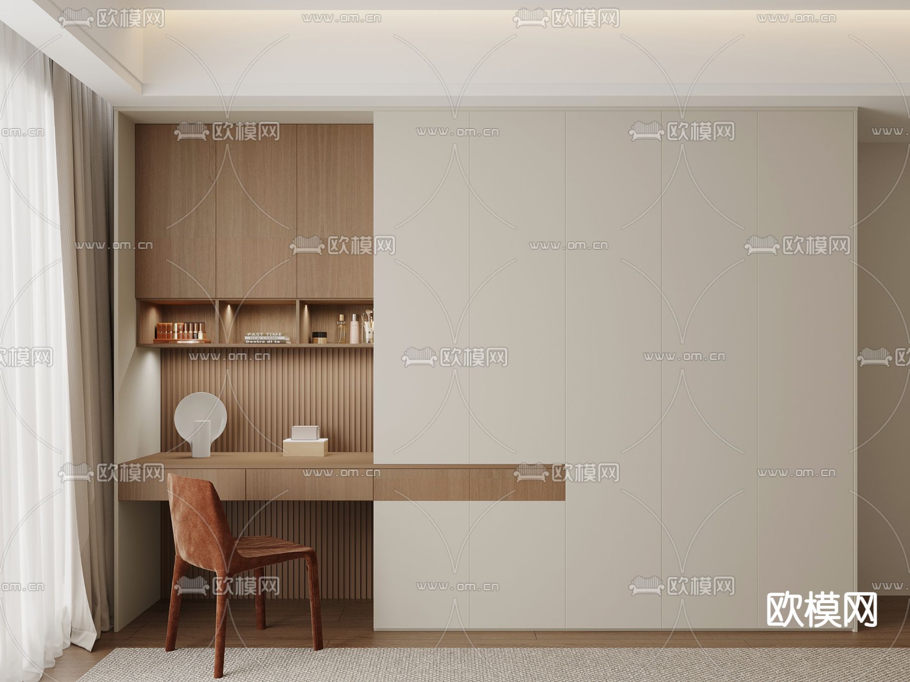 侘寂衣柜 衣橱3d模型下载