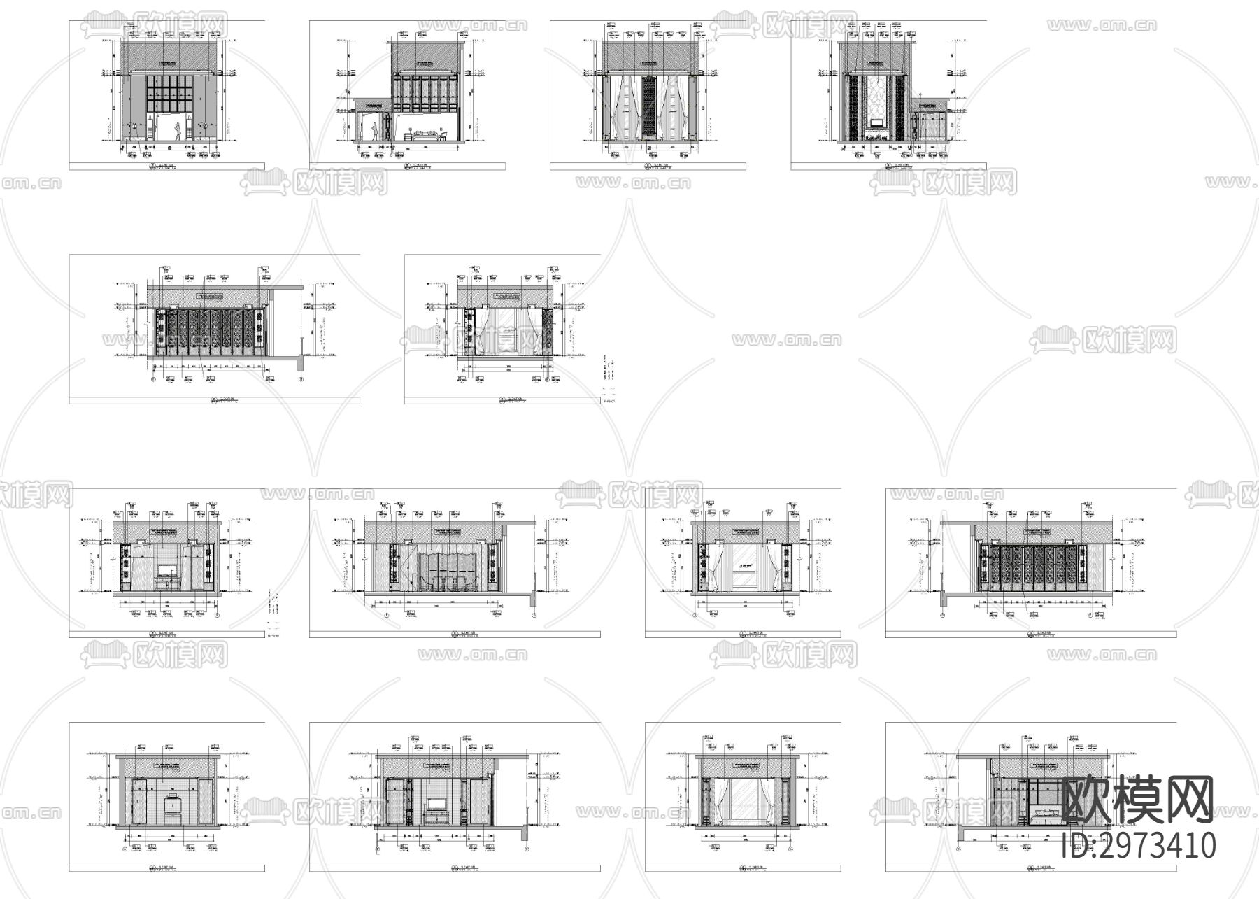 多功能高端酒店cad平面图下载（渲染图5）