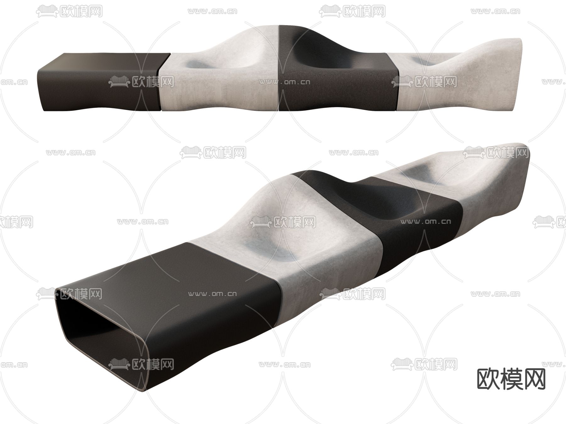 凳子 户外凳 公共椅su模型下载（渲染图1）