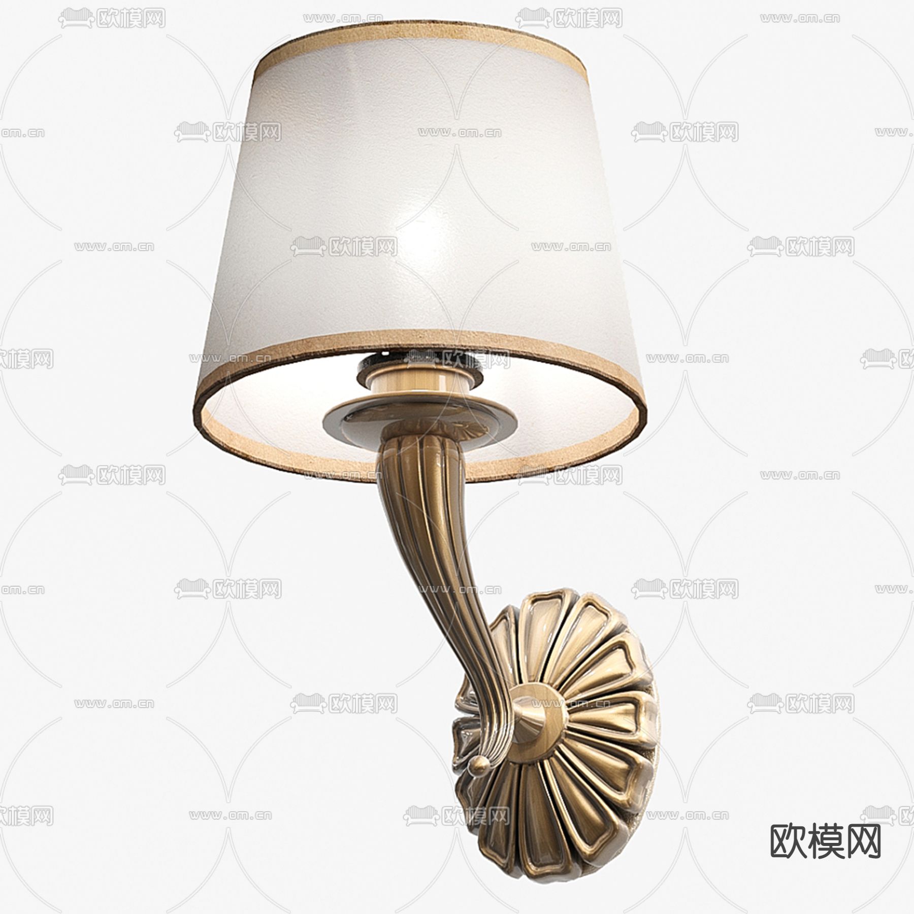 美式壁灯3d模型下载