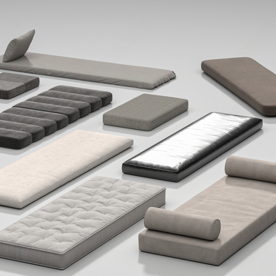  现代飘窗坐垫su模型 