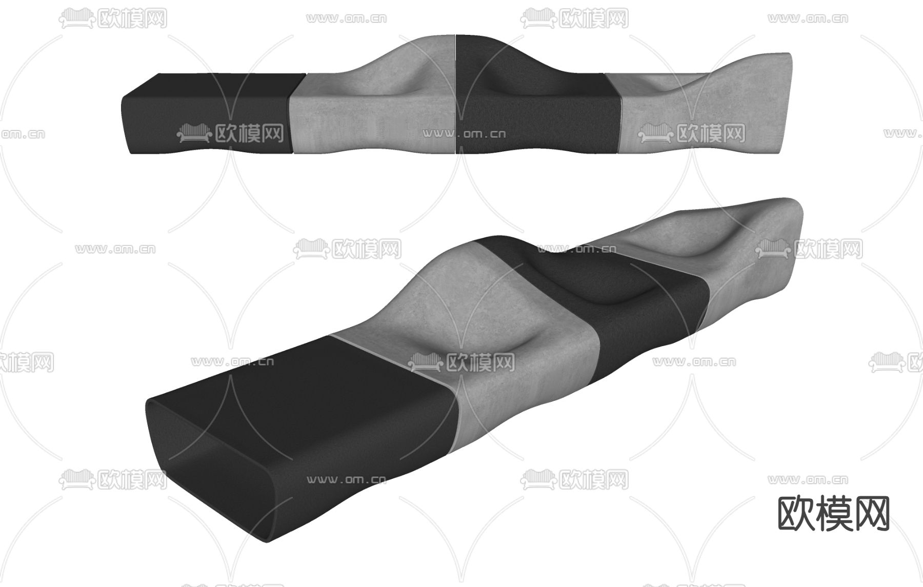 凳子 户外凳 公共椅su模型下载（渲染图2）