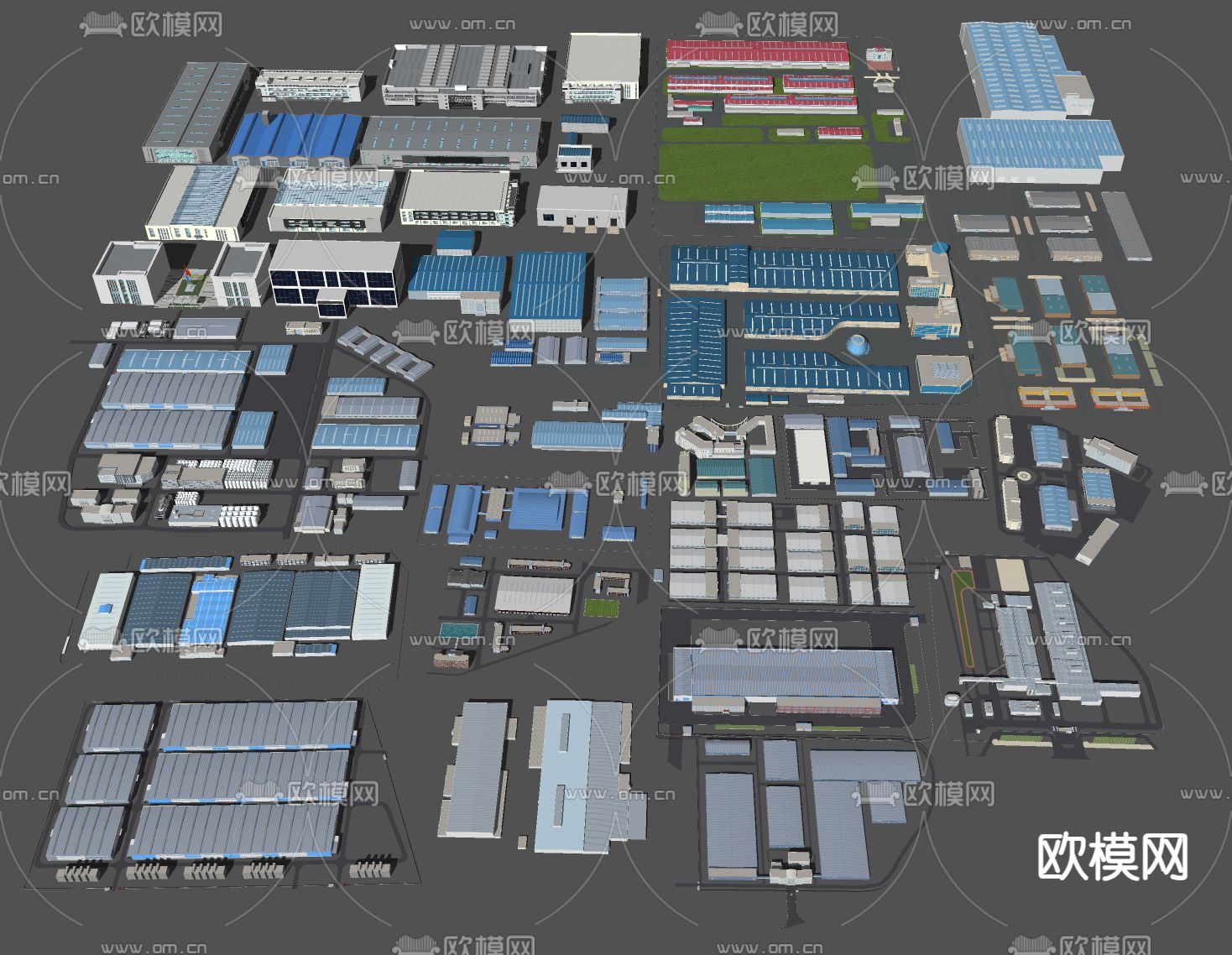 工业厂房su模型下载（渲染图1）