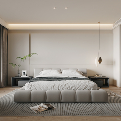 现代卧室 主卧 主人房su模型