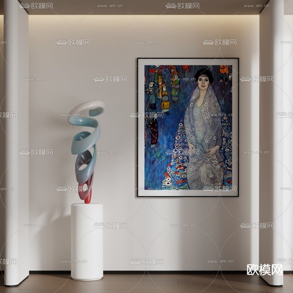 现代油画 人物画 装饰画3d模型下载
