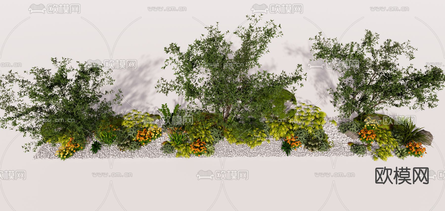 丛生灌木 灌木小品su模型下载（渲染图2）