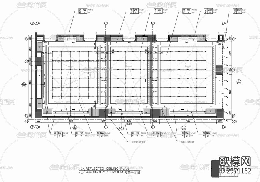培訓(xùn)室會議室及公區(qū)走道cad施工圖下載(渲染圖6)