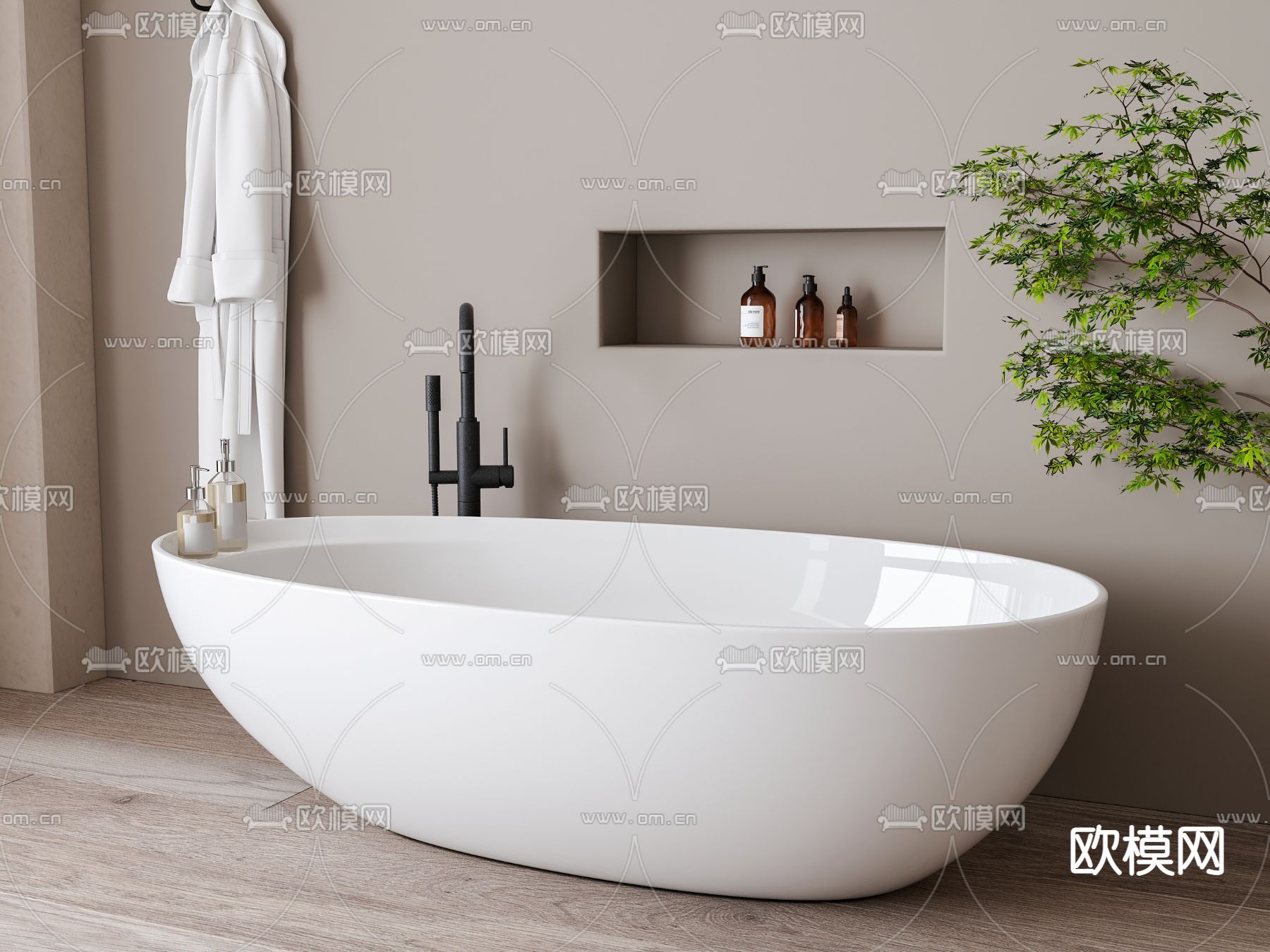 独立浴缸3d模型下载