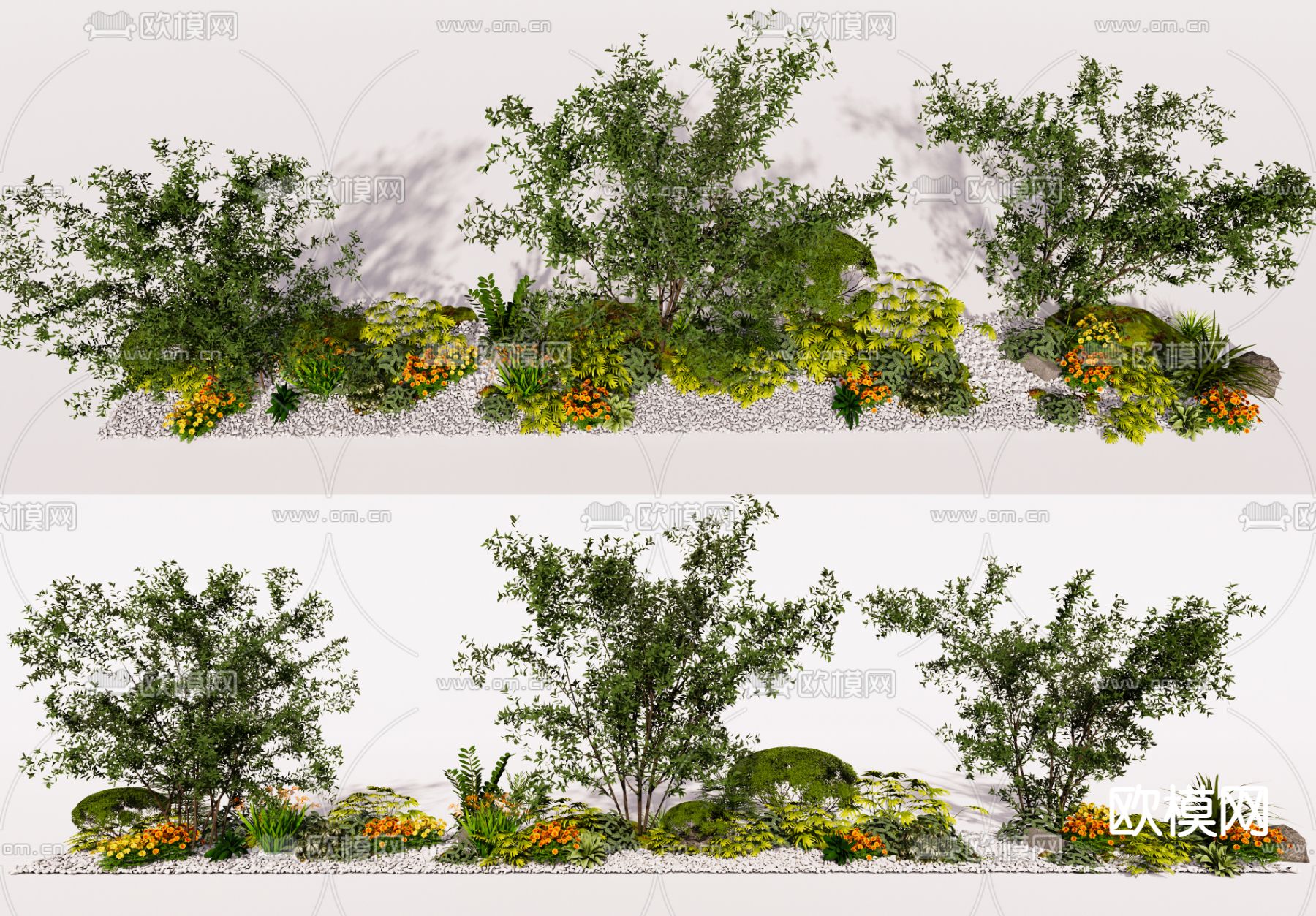 丛生灌木 灌木小品su模型下载（渲染图1）