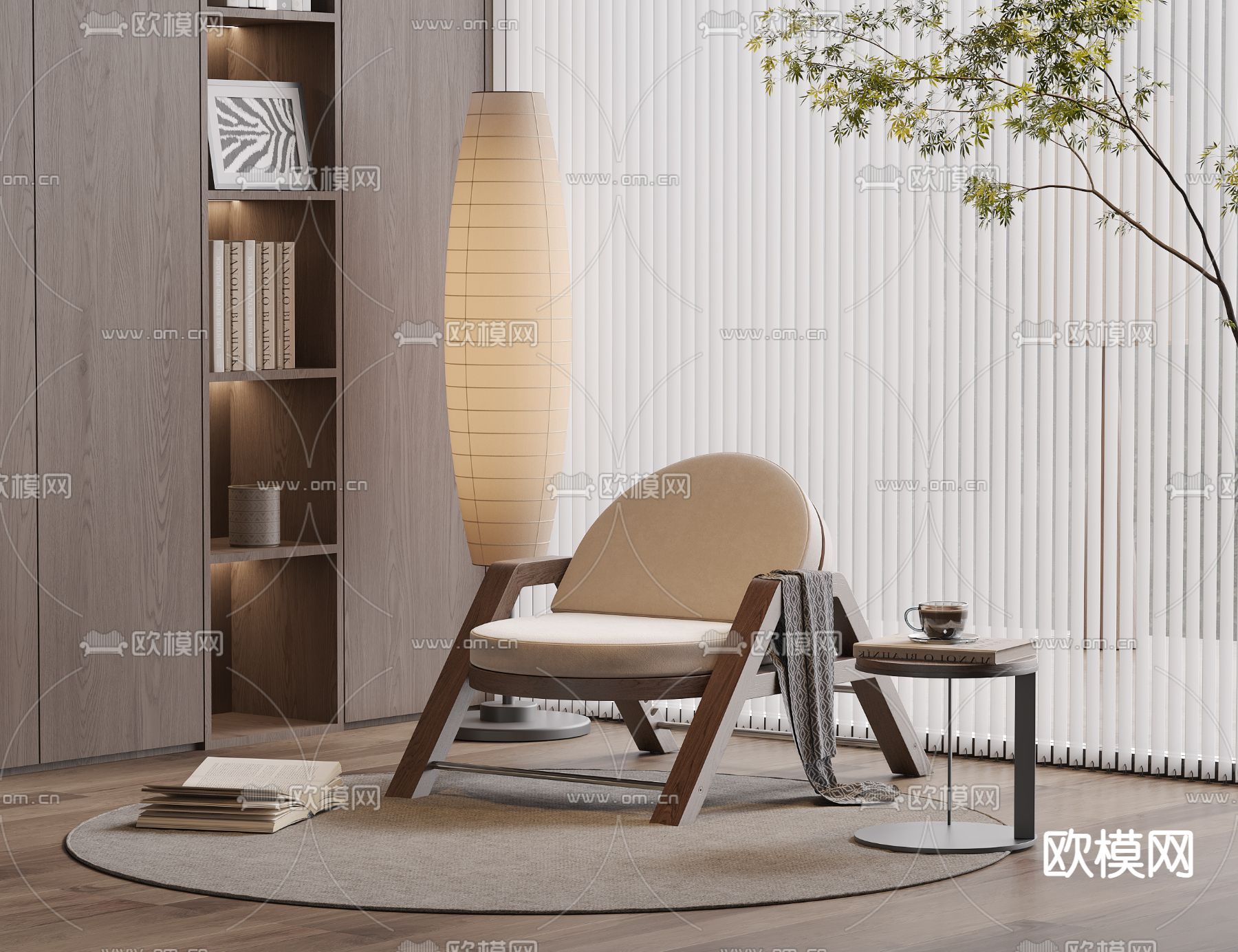 中古风椅子 休闲椅3d模型下载