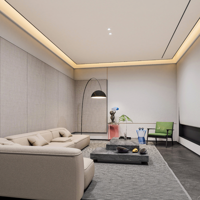  现代会客室 接待室su模型 