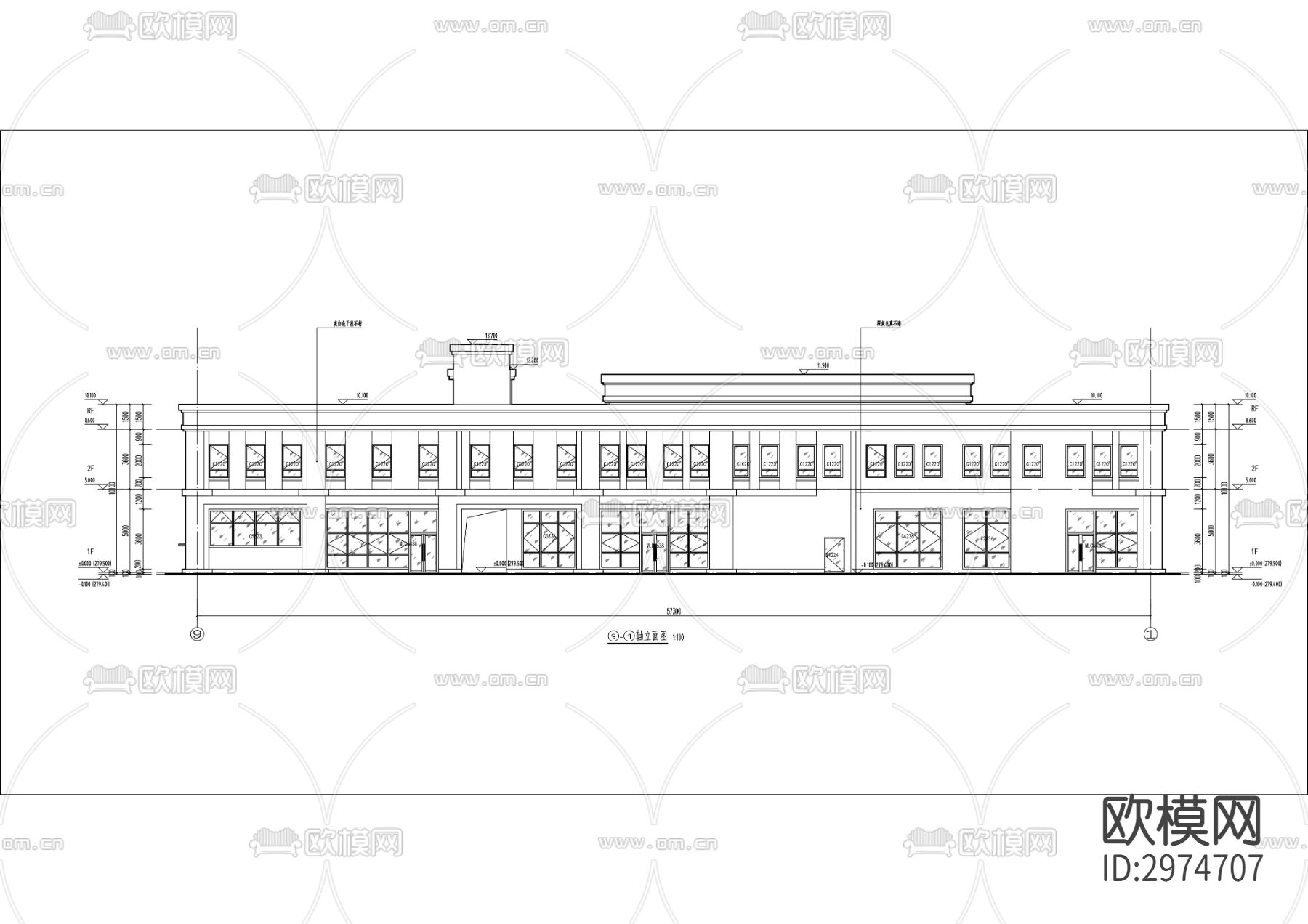 特勤局业务技术用房改扩建工程cad施工图下载（渲染图2）