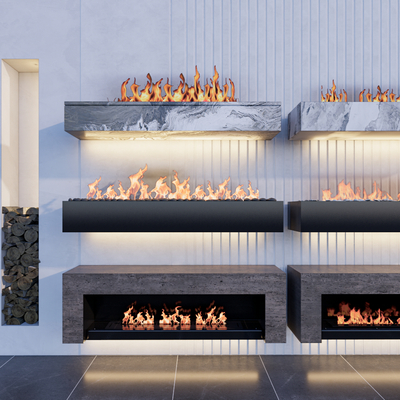  电子壁炉 火炉su模型 