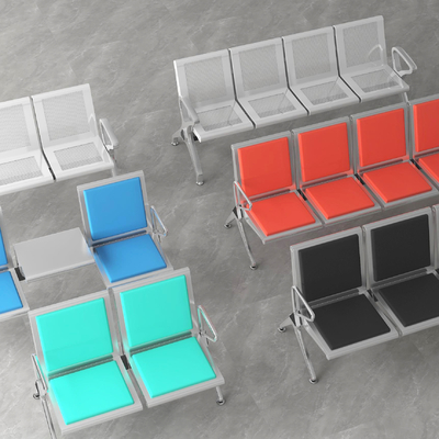  公共座椅 联排座椅su模型 