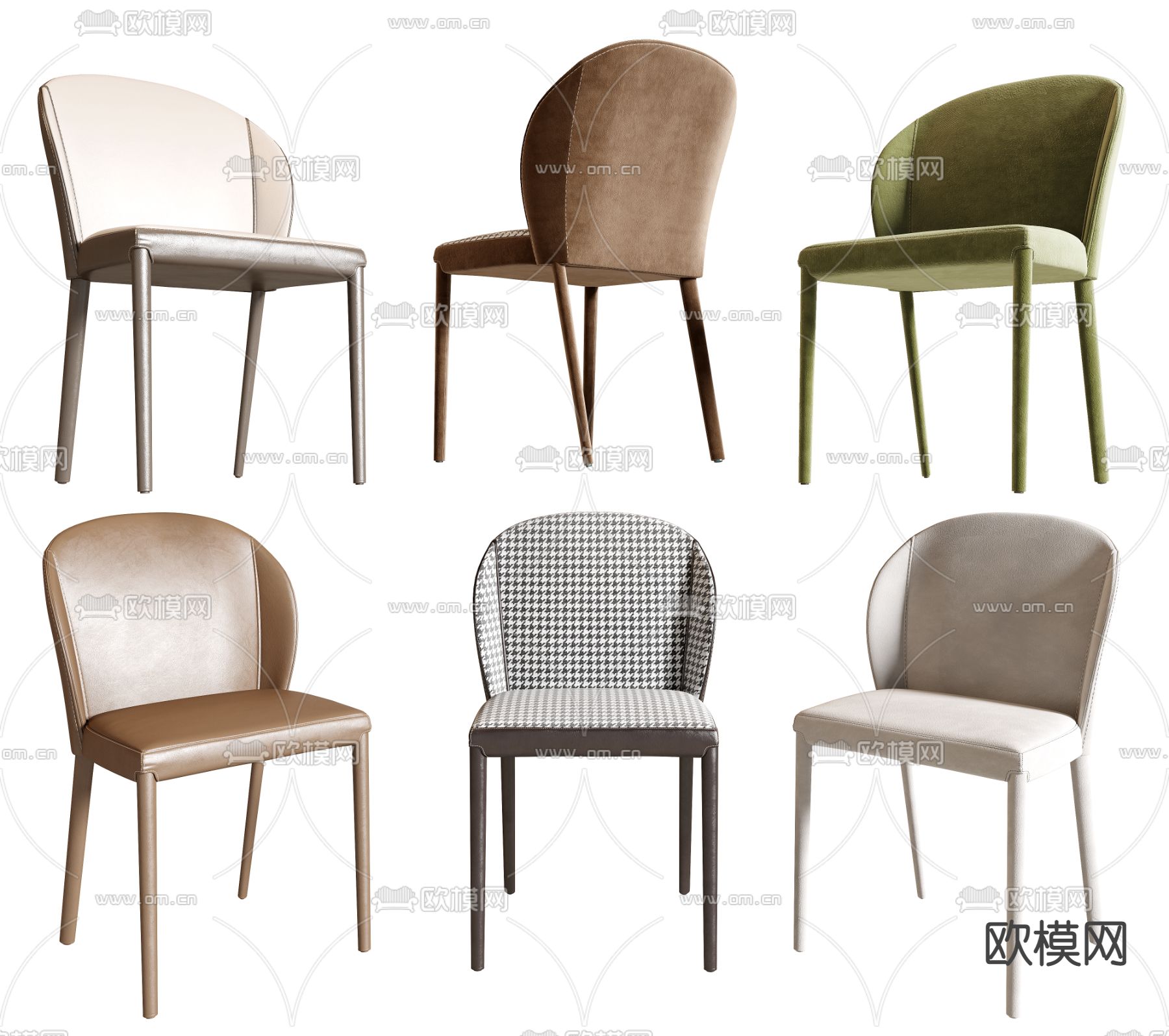 Minotti 椅子 餐椅3d模型下载