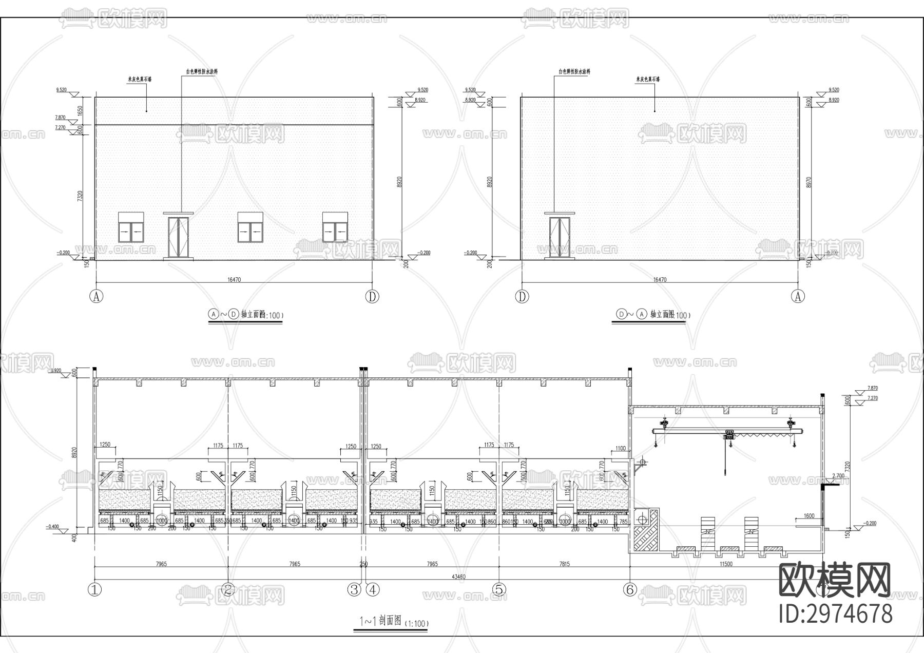 玉河水厂改扩建项目cad施工图下载（渲染图7）