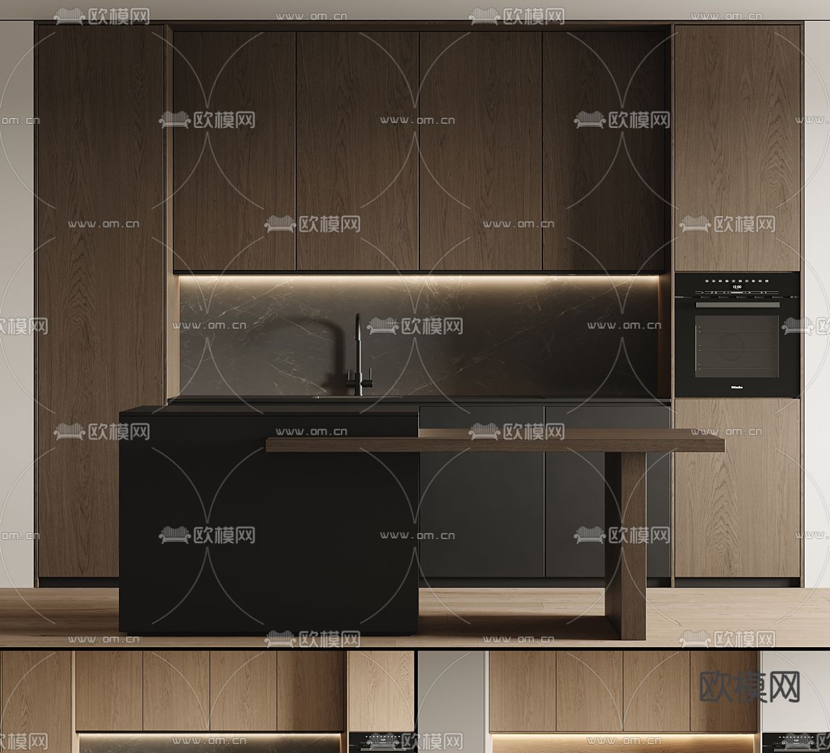 橱柜 中岛台免费3d模型下载