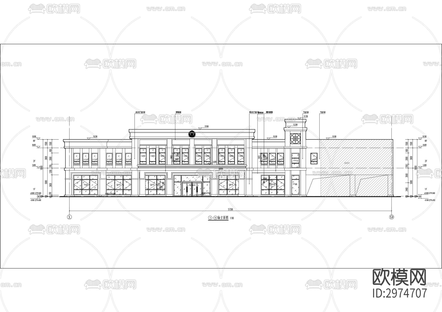 特勤局业务技术用房改扩建工程cad施工图下载（渲染图1）