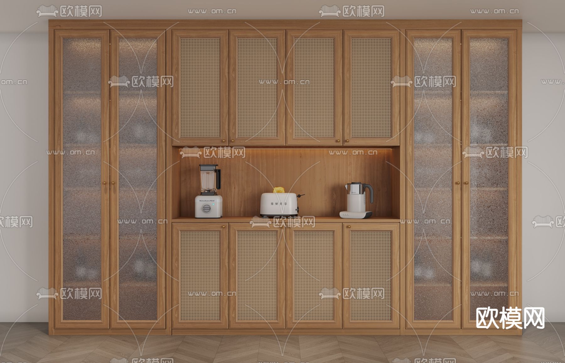 侘寂酒柜 餐边柜3d模型下载