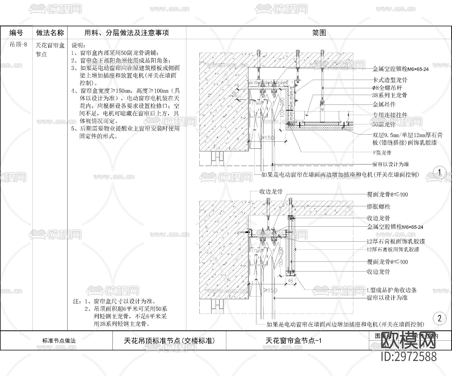 地产商精装技术标准装修cad大样图下载（渲染图6）